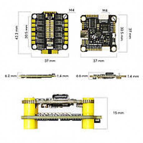 Полетный стек FlashHobby F405 с ESC 50A 3-6s 4в1 30x30мм (GEPRC). Купить, цены, отзывы, доставка.