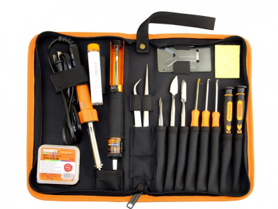 Паяльник с набором ручных инструментов в сумке-чехле Jakemy JM-P04, 17 предметов.. Купить, цены, отзывы, доставка.