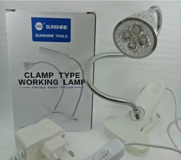 Светодиодная лампа на гибкой ножке с клипсой для крепления, SS-802. Купить, цены, отзывы, доставка.
